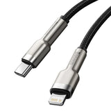 Cablu Baseus de date Cafule Series Metal (Catljk-B01), Type-C to Lightning, 20W, 2m, negru
