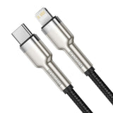Cablu Baseus de date Cafule Series Metal (Catljk-B01), Type-C to Lightning, 20W, 2m, negru