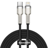 Cablu Baseus de date Cafule Series Metal (Catljk-B01), Type-C to Lightning, 20W, 2m, negru