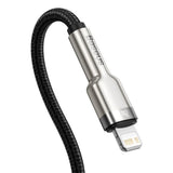 Cablu Baseus de date Cafule Series Metal (Catljk-B01), Type-C to Lightning, 20W, 2m, negru