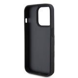Husa pentru iPhone 15 Pro, Karl Lagerfeld Saffiano Cardslots and Stand (KLHCP15LSAKCNSCK), negru