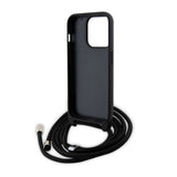 Husa pentru iPhone 15 Pro, Karl Lagerfeld Saffiano Crossbody (KLHCP15LSAKCPSK), negru
