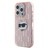 Husa pentru iPhone 15 Pro, Karl Lagerfeld IML Lux (KLHCP15LHKLPCHP), roz