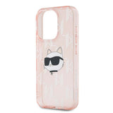 Husa pentru iPhone 15 Pro, Karl Lagerfeld IML Lux (KLHCP15LHKLPCHP), roz