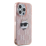 Husa pentru iPhone 15 Pro, Karl Lagerfeld IML Lux (KLHCP15LHKLPCHP), roz