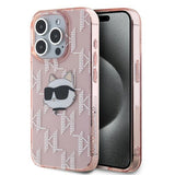 Husa pentru iPhone 15 Pro, Karl Lagerfeld IML Lux (KLHCP15LHKLPCHP), roz