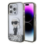 Husa pentru iPhone 15 Pro, Karl Lagerfeld Hardcase Liquid Glitter (KLHCP15LLKKNSK), transparenta