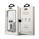 Husa pentru iPhone 15 Pro, Karl Lagerfeld Hardcase Liquid Glitter (KLHCP15LLKKNSK), transparenta