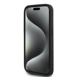 Husa pentru iPhone 15 Pro, Karl Lagerfeld Diagonal Quilted Script (KLHCP15LPQDSMGK), negru
