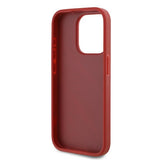 Husa pentru iPhone 15 Pro, Karl Lagerfeld Diagonal Quilted Script (KLHCP15LPQDSMGR), rosu
