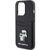 Husa pentru iPhone 15 Pro, Karl Lagerfeld Saffiano Cardslot (KLHCP15LSAPKCNPK), negru