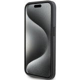 Husa pentru iPhone 15 Pro, Karl Lagerfeld Saffiano Cardslot (KLHCP15LSAPKCNPK), negru