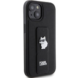 Husa pentru iPhone 15 Plus, Karl Lagerfeld Saffiano Gripstand (KLHCP15MGSACHPK), negru