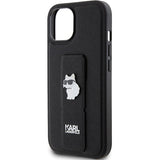 Husa pentru iPhone 15 Plus, Karl Lagerfeld Saffiano Gripstand (KLHCP15MGSACHPK), negru
