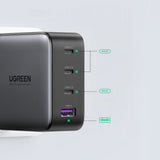 Incarcator retea UGREEN CD226 (40747), Incarcare rapida, GaN 3x Type-C, USB, 100W, negru