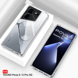 Husa pentru Tecno Pova 5 Pro, Techsuit Shockproof Clear Silicone, transparenta