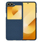Husa pentru Samsung Galaxy Z Flip6, Techsuit Carbonite FiberShell, cyan