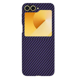 Husa pentru Samsung Galaxy Z Flip6, Techsuit Carbonite FiberShell, cyan