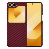 Husa pentru Samsung Galaxy Z Flip6, Techsuit Carbonite FiberShell, cyan