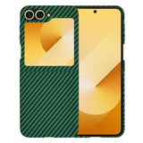Husa pentru Samsung Galaxy Z Flip6, Techsuit Carbonite FiberShell, cyan