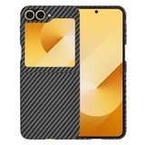 Husa pentru Samsung Galaxy Z Flip6, Techsuit Carbonite FiberShell, cyan