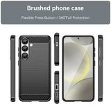 Husa pentru Samsung Galaxy S25, Techsuit Carbon Silicone, albastru