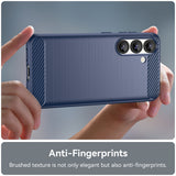 Husa pentru Samsung Galaxy S25, Techsuit Carbon Silicone, albastru