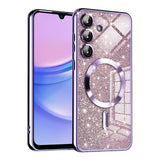 Husa pentru Samsung Galaxy A15 4G, Techsuit Lux Glitter MagSafe, bleu