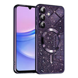 Husa pentru Samsung Galaxy A15 4G, Techsuit Lux Glitter MagSafe, albastru