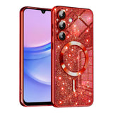 Husa pentru Samsung Galaxy A15 4G, Techsuit Lux Glitter MagSafe, argintiu