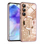Husa pentru Samsung Galaxy A55 5G, Techsuit Lux Glitter MagSafe, roz auriu