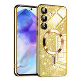 Husa pentru Samsung Galaxy A55 5G, Techsuit Lux Glitter MagSafe, argintiu