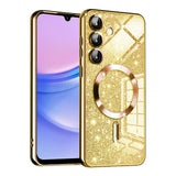 Husa pentru Samsung Galaxy A15 4G, Techsuit Lux Glitter MagSafe, argintiu