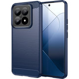 Husa pentru Xiaomi 14T, Techsuit Carbon Silicone, albastru