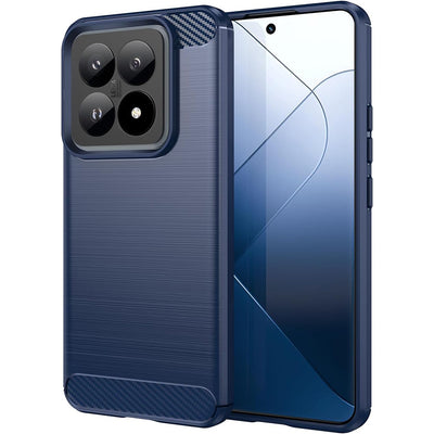 Husa pentru Xiaomi 14T, Techsuit Carbon Silicone, albastru