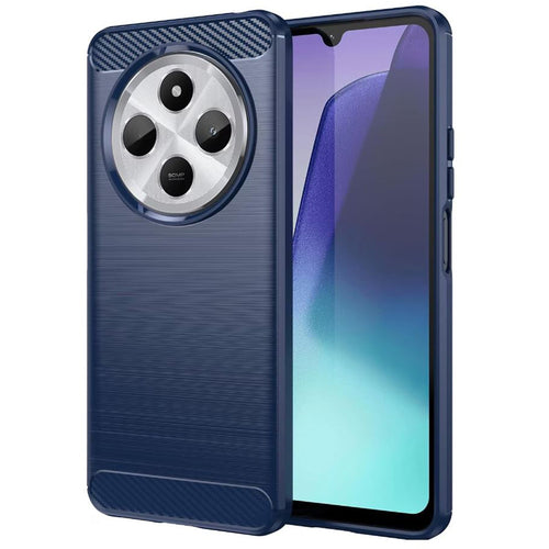Husa pentru Xiaomi Redmi 14C, Techsuit Carbon Silicone, albastru