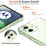 Husa pentru Motorola Moto G55, Techsuit Shockproof Clear Silicone, transparenta