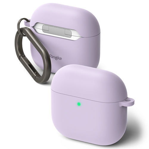 Husa casti pentru AirPods 4, Ringke, Silicone Light, mov