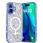 Husa pentru iPhone 16 Plus, Techsuit Sparkly Glitter MagSafe, alb