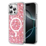 Husa pentru iPhone 16 Pro Max, Techsuit Sparkly Glitter MagSafe, alb