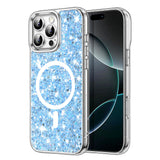 Husa pentru iPhone 16 Pro Max, Techsuit Sparkly Glitter MagSafe, alb