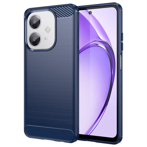 Husa pentru OPPO A40 4G, Techsuit Carbon Silicone, albastru
