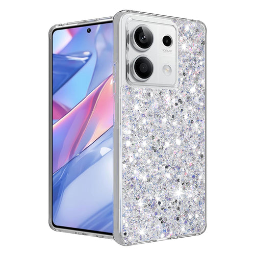 Husa pentru Xiaomi Redmi Note 13 5G, Techsuit Sparkly Glitter, alb