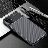 Husa pentru Samsung Galaxy A06 4G, Techsuit CarbonFiber, negru