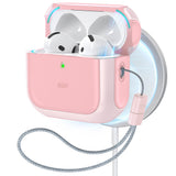 Husa casti pentru AirPods 4, ESR, Orbit Hybrid Halolock, alb
