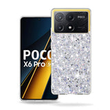 Husa pentru Xiaomi POCO X6 Pro, Techsuit Sparkly Glitter, alb