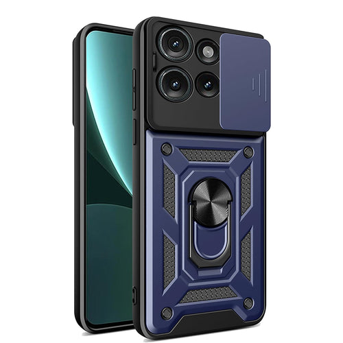 Husa pentru Motorola Edge 50, Techsuit CamShield Series, albastru