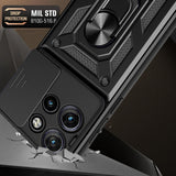 Husa pentru Motorola Edge 50, Techsuit CamShield Series, albastru