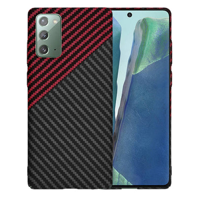 Husa pentru Samsung Galaxy Note 20, Techsuit Carbonite FiberShell, rosu inchis