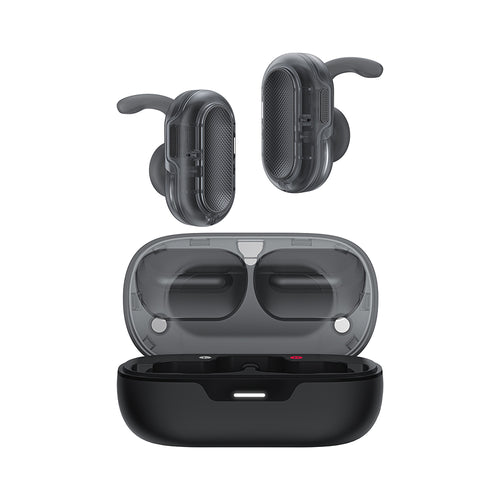 Casti wireless Acefast Acefit Neo (FA003), USB-C, IPX4, Bluetooth 5.3, Call Reducere zgomot, Bass Effect, 500mAh, negru